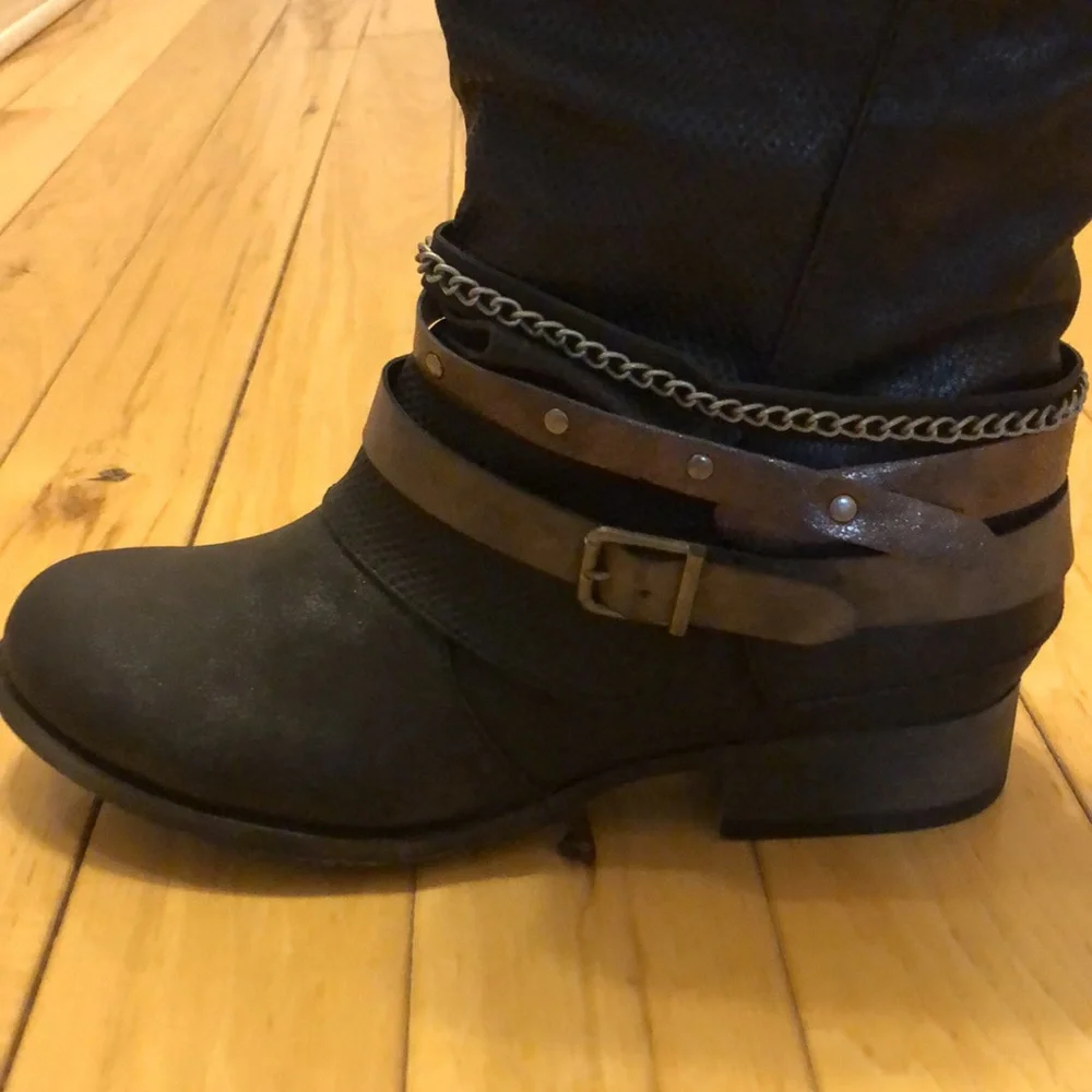 Jellypop black riding boots with ankle decorations - Picture 5 of 10